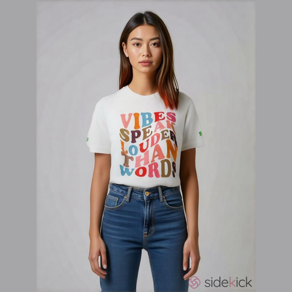 Vibes Speak Louder than words Graphic Tshirt